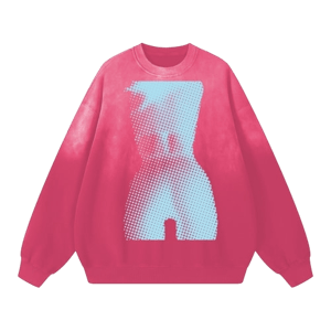 SKIMPIES Pink and Puffy Oversized Sweatshirt