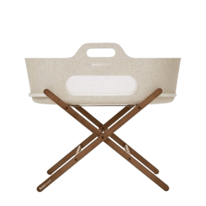 SnuzBaskit Barley Moses Basket & Walnut Stand