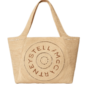 Stella McCartney Logo Large Crochet Raffia 