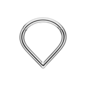 Stretch It Body Jewellery Simple Teardrop Titanium Septum Clicker Ring