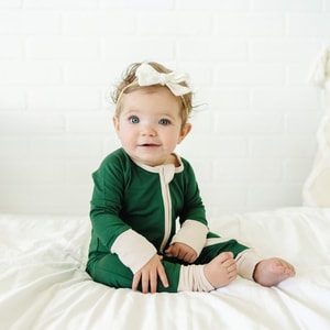 Little Zippers in Forest Green