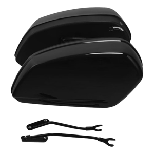 TCMT Vivid Black Saddlebags with Brackets Fit