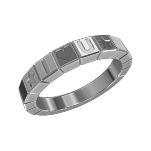 THE JEWELLER Personalisierter Ring Cube