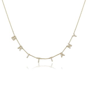 The Sis Kiss Mini Personalized Custom Name Necklace