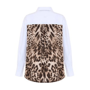 THEO The Label Echo Print Back Banker Shirt