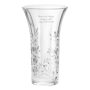 Things Remembered Vera Wang Wedding Engraved Crystal Leaf Vase