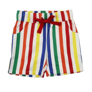 Toby Tiger Organic Happy Stripe Kids Woven Shorts