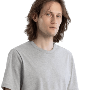 Todd Shelton Refined 160 Heather Grey SS Crew T-shirt