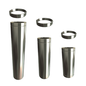 Trade Price Flues Pizza Oven Flue Extension Kit 125/130mm SS