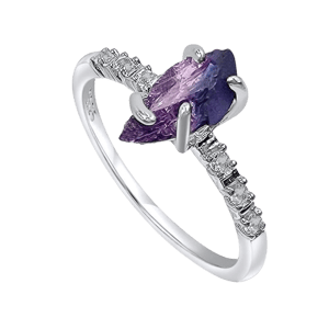 Uniquelan Jewelry Raw Alexandrite Ring