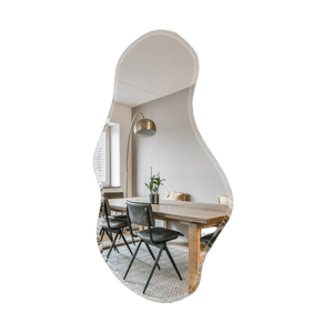 USHOWER Mura Wavy Mirror 20 x 36 Irregular Wall Mirror