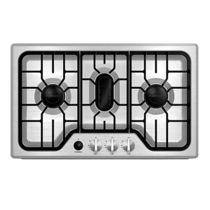 Vintage Trailer Supply Furrion Chef Collection&reg; 3-Burner Gas RV Cooktop - 24" Stainless Steel
