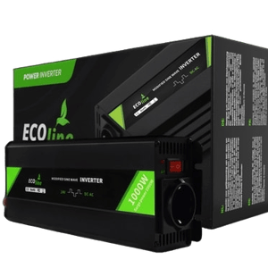 Wetona EcoLine 24V naar 230V Omvormer &ndash; 1000W Continu / 2000W Piek &ndash; Gemodificeerde Sinusgolf &ndash; Auto Omvormer