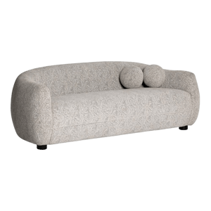 Thaddeus Woven Curved Back Sofa with Pillows