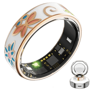 Wrongduck Butterfly Floral Bluetooth Smart Ring Health Tracker