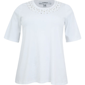 YOEK T-Shirt White Beads