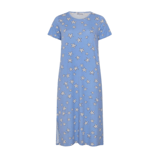 YOURS Curve 2 PACK Blue Star & Shell Print Midaxi Nightdresses