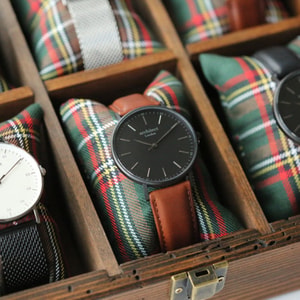 Men's Minimalist Watch with Walnut Strap