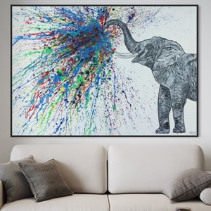 An Elephant Blows