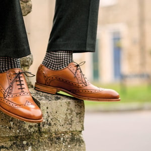 Grant - Cedar Calf Mens Brogue Shoe