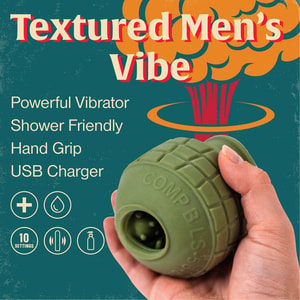 Grenade Ultrasoft Male Vibrator and Masturbator with Grip