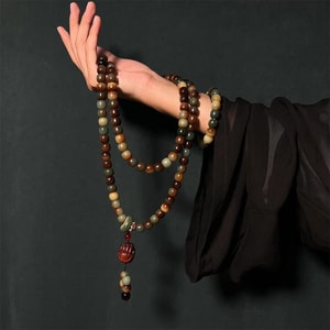 Buddha Stones 108 Mala Beads Bodhi Seed Peace Wisdom Bracelet Wrist Mala Pocket Mala - 8*10mm*108 Beads Mala