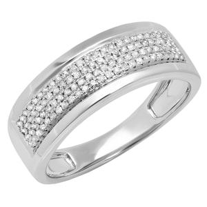 0.40 Carat Sterling Silver Lab Grown Diamond Men's Flashy Wedding Ring