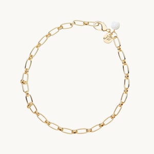 Wheels of Fortune Chain with Mother of Pearl Bead