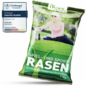 Premium Rasensamen Sport&Spiel 1kg = 40m&sup2; schnellkeimend