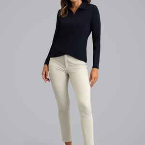 Long Sleeve Zip Polo