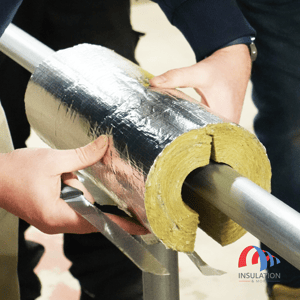 Rockwool Foil Faced Pipe Insulation/Pipe Lagging (1m)