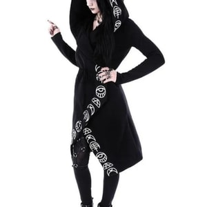 Goth Moon Change Fleeced Jacket