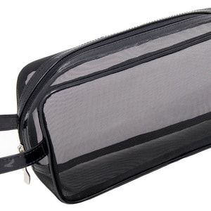 Black Mesh Makeup Bag