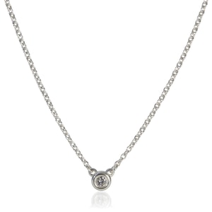 Sterling Silver Diamond Elsa Peretti Diamond By The Yard Pendant