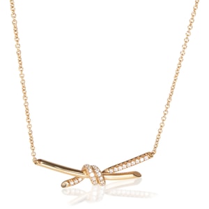 Rose Gold Diamond Knot Necklace