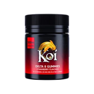 Strawberry Koi D8 THC Gummies 500mg