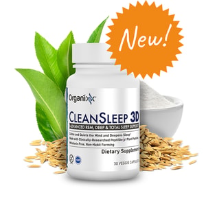 Organixx Clean Sleep 3D - 3-in-1 Melatonin-Free Sleep Complex to Support All Sleep Stages Without Next-Day Grogginess