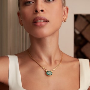 Daphne Emerald Chain Necklace