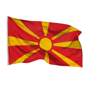 Nordmazedonien Flagge 90x150 cm
