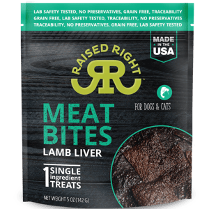 Raised Right Meat Bites Dog Treats and Cat Treats
