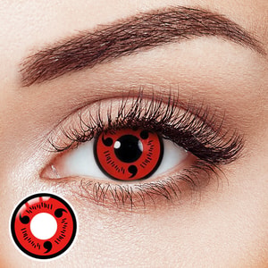 Magatama Red Costume Prescription Yearly Contact Lenses