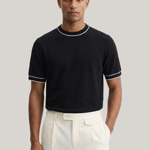 Tarver Knitted T-Shirt Black