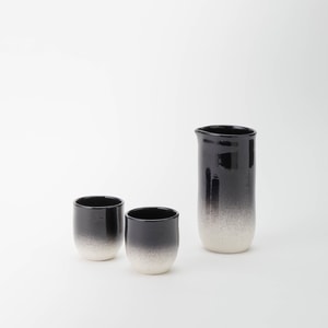 Ombre ceramic cups and carafe gift set
