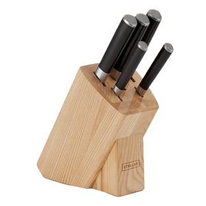 Stellar Poise, 5 Piece Knife Block Set, Wood