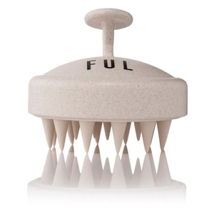FUL Scalp Massager Brush White &ndash; Silicone Exfoliator for Hair Growth, Flakes & Deep Cleansing