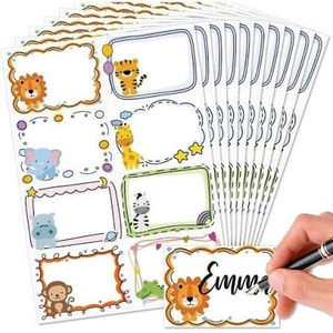 52x Name Stickers