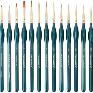 Transon 15-Piece Fine Detail Miniature Painting Brush Set