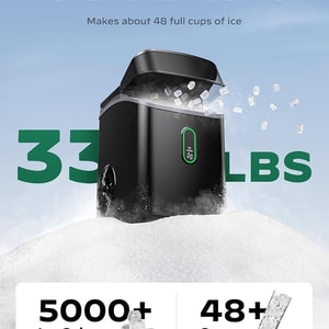 Silonn Nugget Ice Maker Countertop, WiFi Pebble Ice Machine