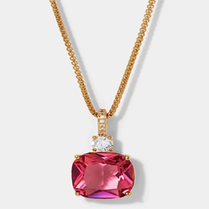 MACARON PINK CUSHION CZ PENDANT