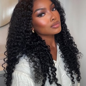 Ready And Go Wig Full Curly HD 7x5 13x4 Glueless Wigs Bouncy Burmese Curls 250% Density